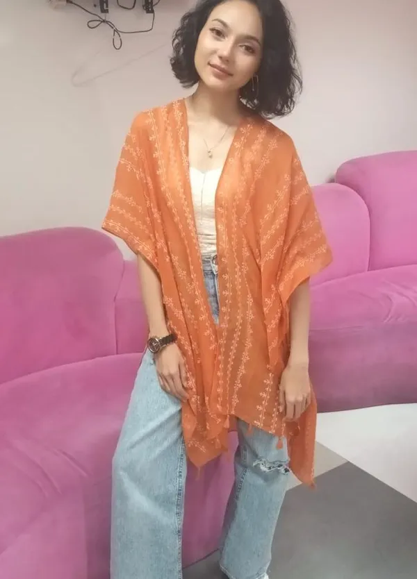 Rina Nose usai operasi hidung.