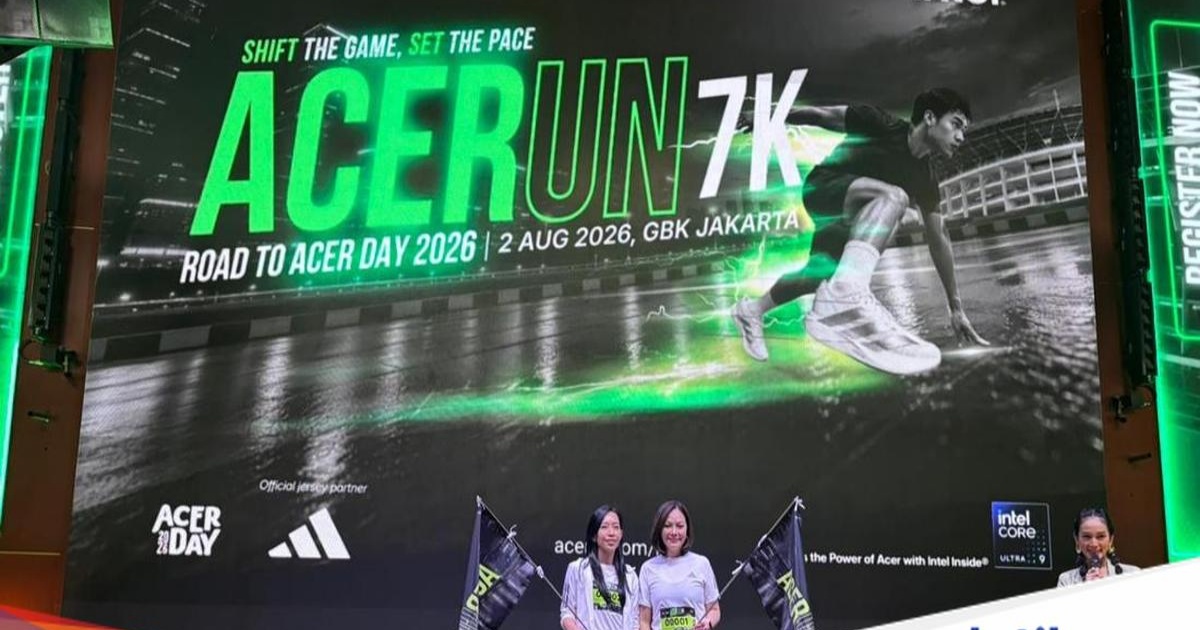 Acer Indonesia kembali menghadirkan ACERUN 2026, ajang lari yang memadukan teknologi AI dan gaya hidup sehat dengan format baru 7K.