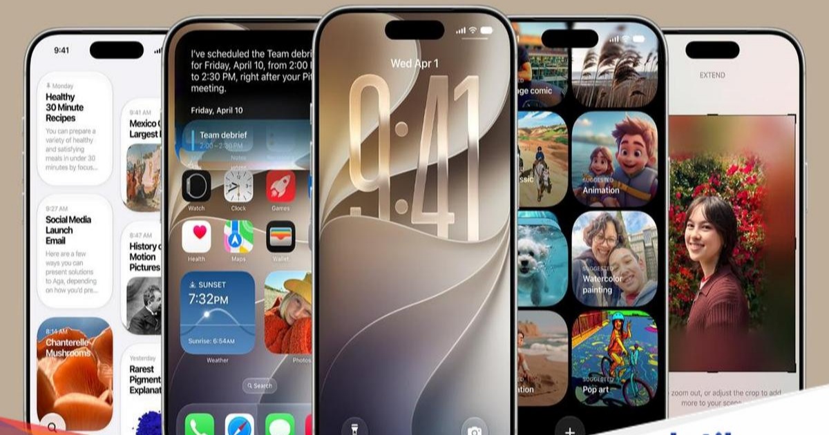 Tampilan antarmuka iOS 27 dengan fitur AI generatif terbaru dari Apple
