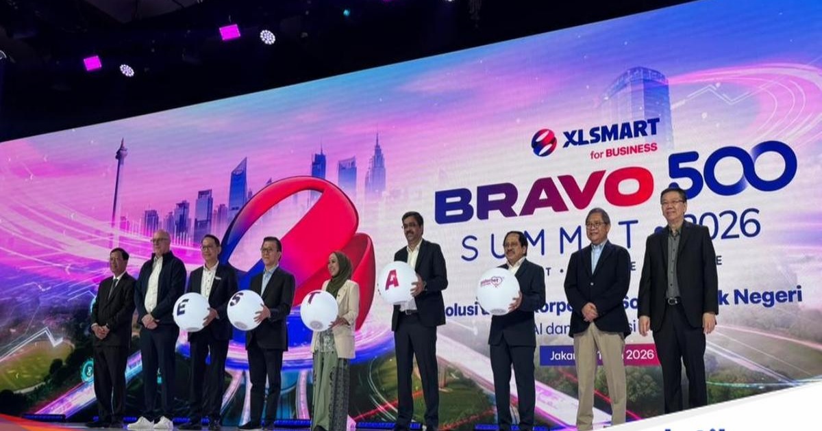 Direktur XLSmart Andrijanto Muljono menjelaskan tujuh pilar digital dalam acara Bravo 500 Summit 2026 di Jakarta