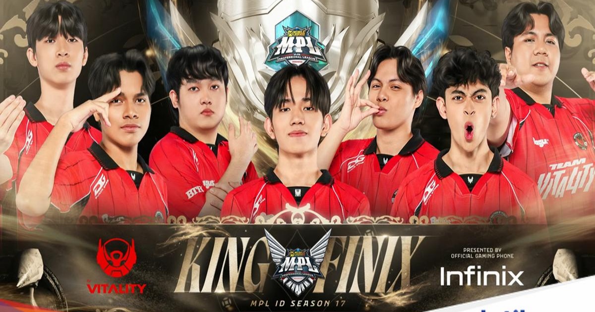 Bigetron by Vitality merayakan kemenangan juara MPL ID S17 usai mengalahkan Onic di Grand Final Jakarta International Velodrome