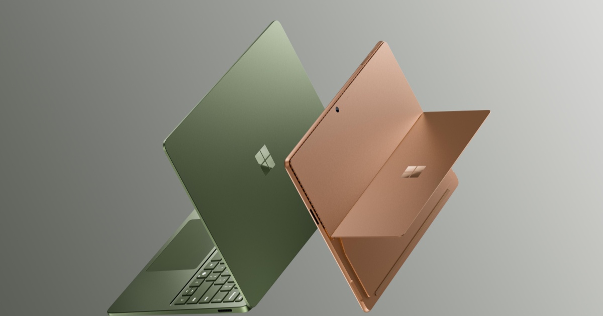 Surface Laptop 13,8 inci warna jade dengan prosesor Snapdragon X2