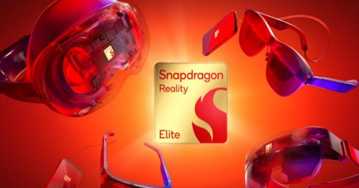 Ilustrasi chipset Qualcomm Snapdragon Reality Elite untuk kacamata pintar dan perangkat XR