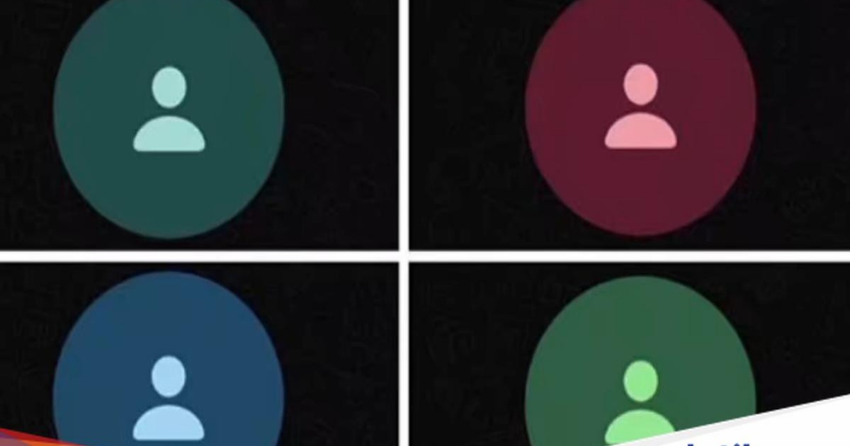 Ilustrasi aplikasi WhatsApp dengan ikon kontak berwarna-warni
