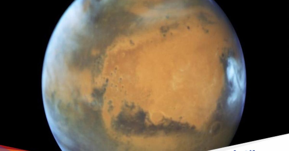 Ilustrasi Planet Mars dari teleskop Hubble