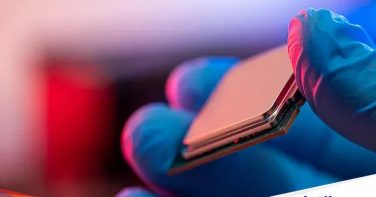 Ilustrasi chip semikonduktor yang menjadi komponen utama perangkat AI dan data center
