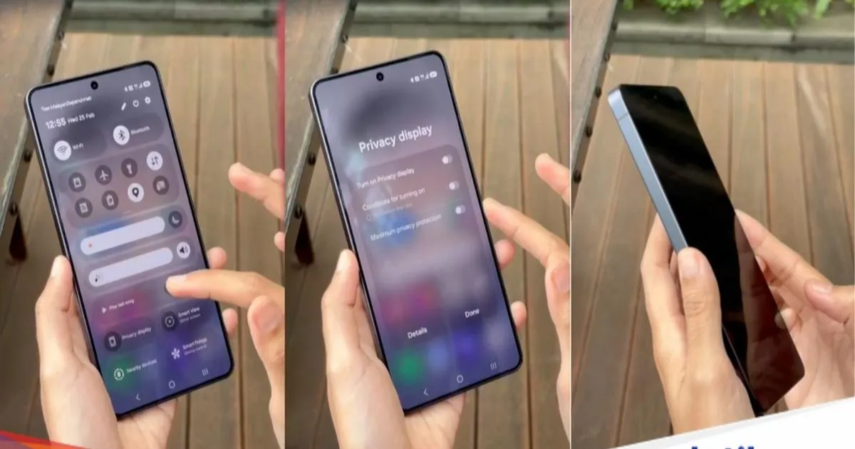 Ilustrasi layar anti intip Xiaomi 18 Pro yang terinspirasi dari Galaxy S26 Ultra