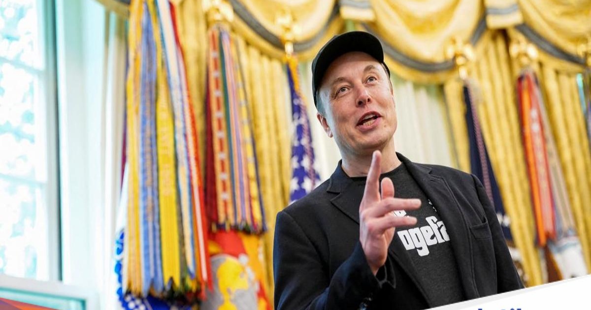 Elon Musk dan Presiden AS Donald Trump di Gedung Putih, Mei 2025
