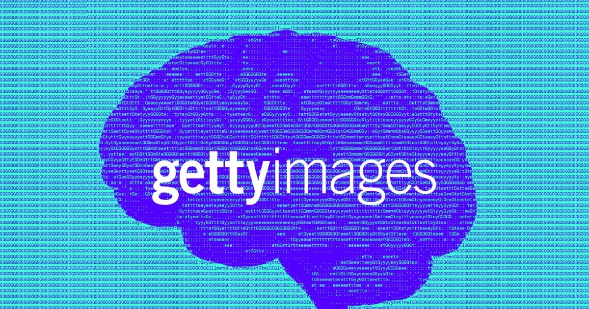 Logo Getty Images dan Shutterstock dengan latar belakang biru