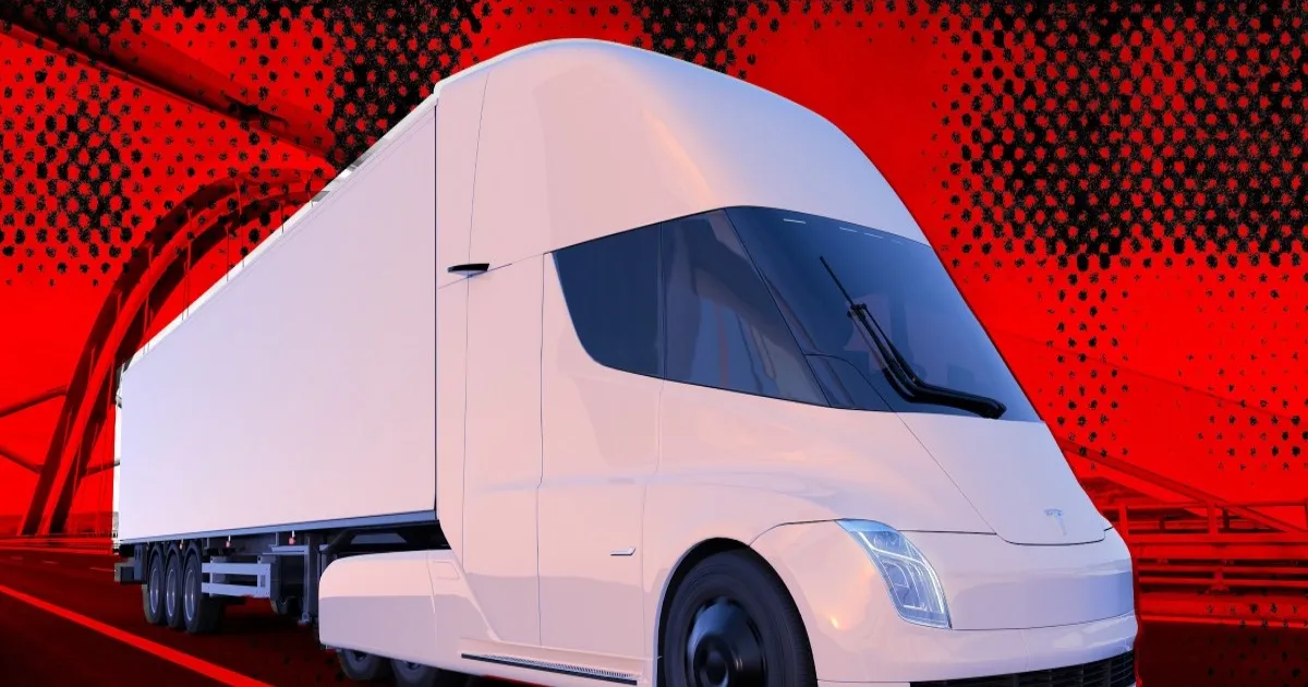 Ilustrasi kecelakaan Tesla Semi di Nevada yang menewaskan pasutri