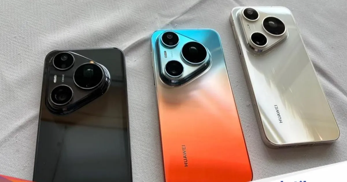 Huawei Pura 90 Pro Max tampak depan dengan tiga varian warna