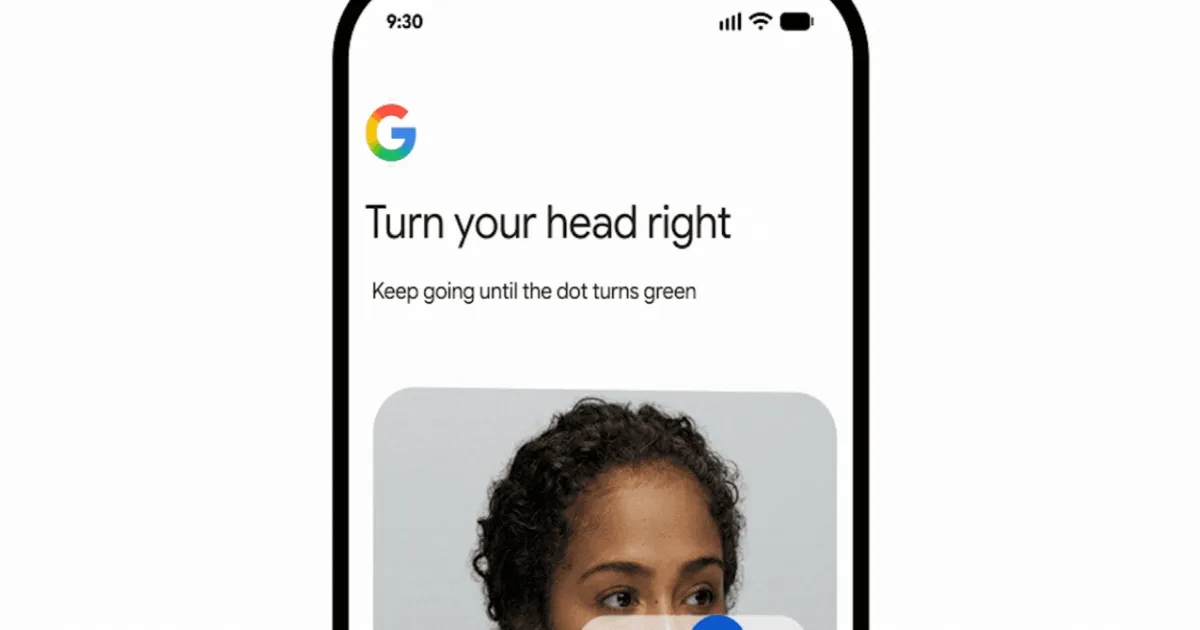 Ilustrasi fitur verifikasi video selfie Google untuk pemulihan akun