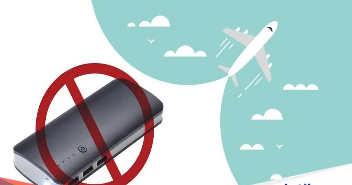 Ilustrasi powerbank terbakar di pesawat Batik Air