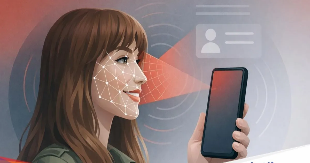 Ilustrasi registrasi SIM card biometrik dengan bilik khusus hijab