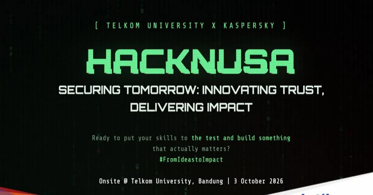 Hacknusa, hackathon keamanan siber yang digelar oleh Kaspersky dan Telkom University di Bandung