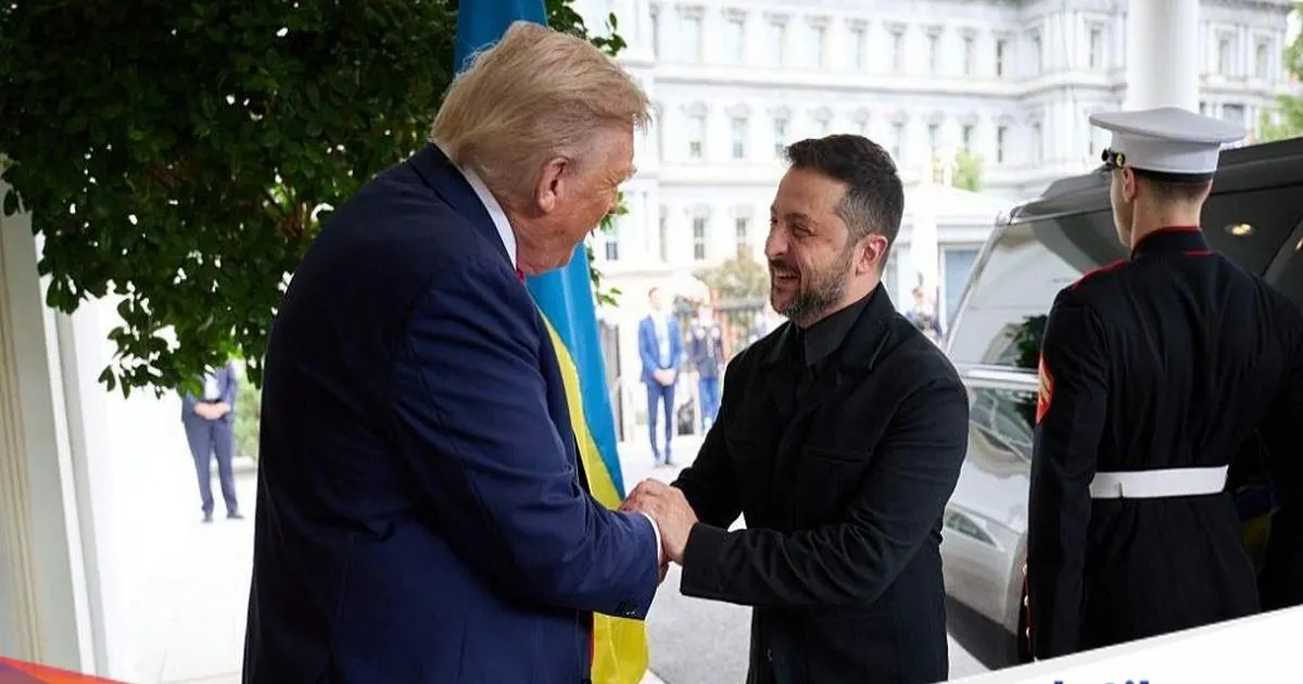 Presiden Ukraina Volodymyr Zelenskyy bertemu Presiden AS Donald Trump di Washington D.C. pada 19 Agustus 2025