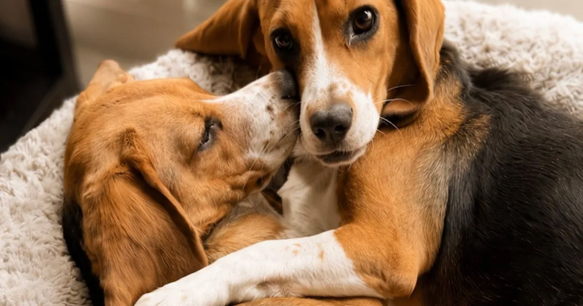 Dua ekor anjing beagle bernama Bailey dan Alfie yang bebas alergi hasil pengeditan gen Crispr